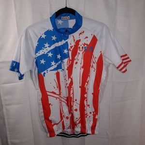 Nashrio bike jersey American flag print size large